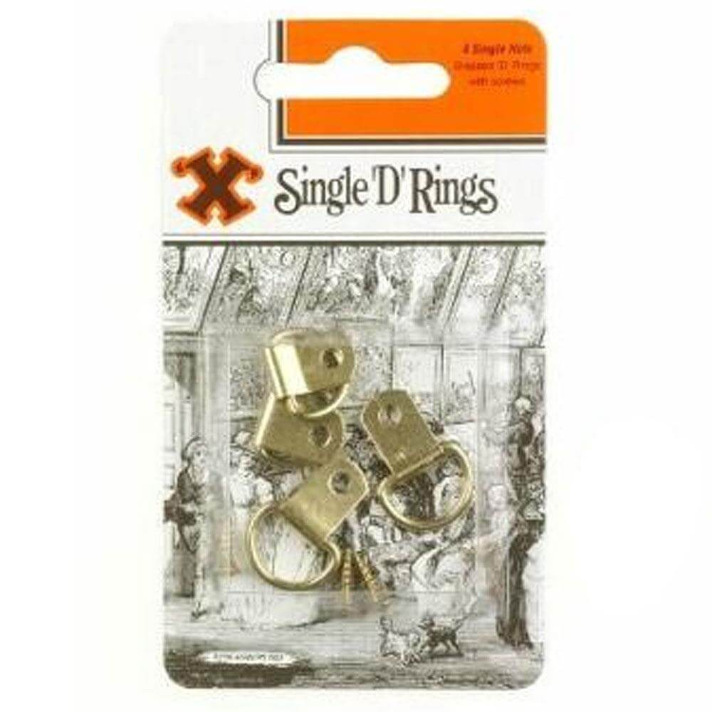 West Design Single Hole Brass D Rings